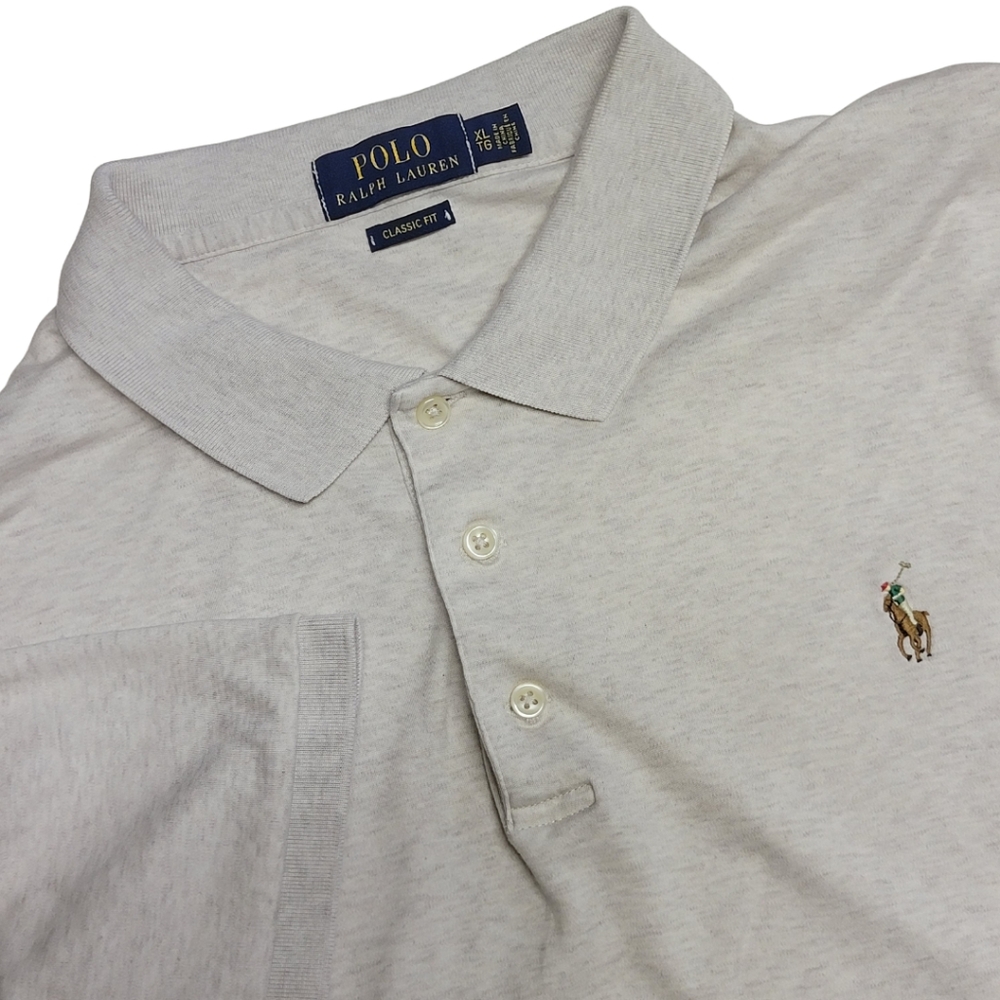 Polo Ralph Lauren Men's XL Classic Fit Cream Soft Cotton Polo